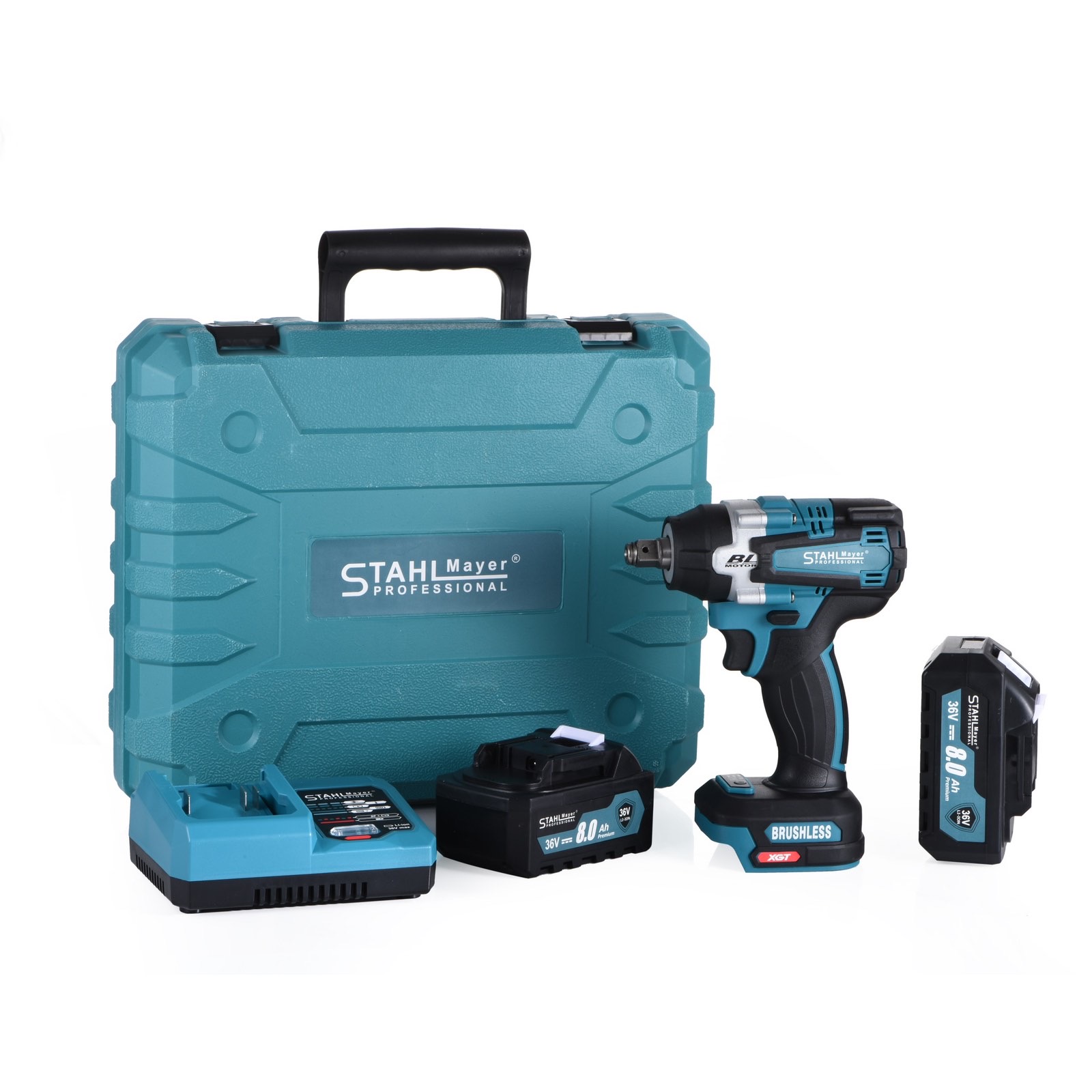 Акумулаторен Ударен Гайковерт на 1/2 и Импакт. 2v1 StahlMayer 36v - 850nm. + 40 части инструменти