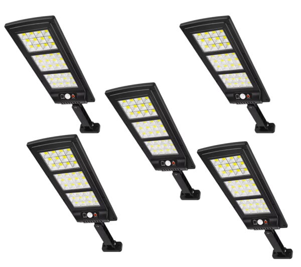 5 брoя - Соларна лампа new dragon 2400 W, LED COB, Правоъгълна, Сензор за движение