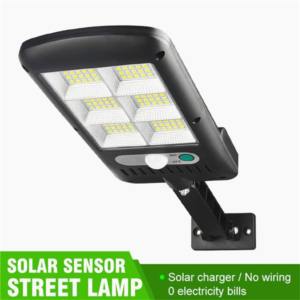LED Соларна лампа 1200W, 6 COB със сензор за движение и дистанционно