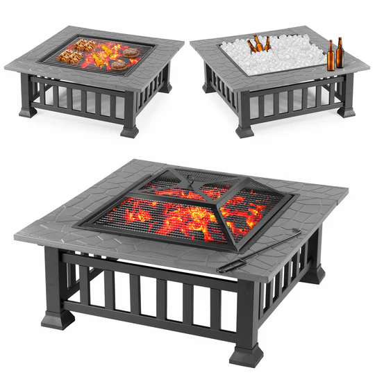 Нова 3в1 маса 'Fire Pit' - барбекю - BBQ, камина, ледарка - Image 3