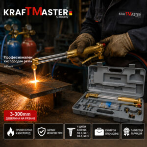 Кислороден Резак KraftMaster Germany 440 мм | 4 Дюзи | Пергел | Куфар